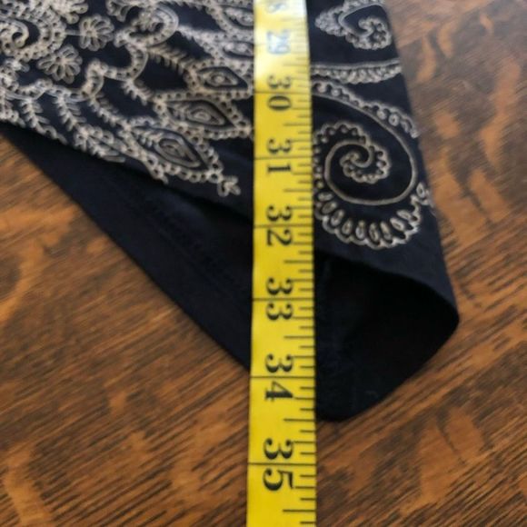 Desigual Black Knit Mini Dress/Tunic with Floral Appliqué - Picture 14 of 16